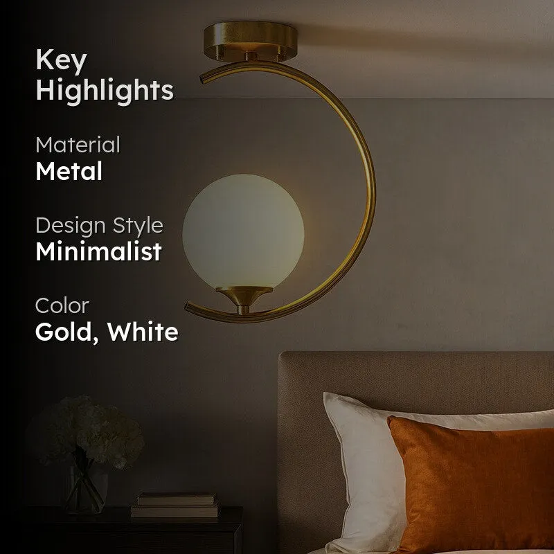 Arc Radiance Metal Ceiling Lamp media 2