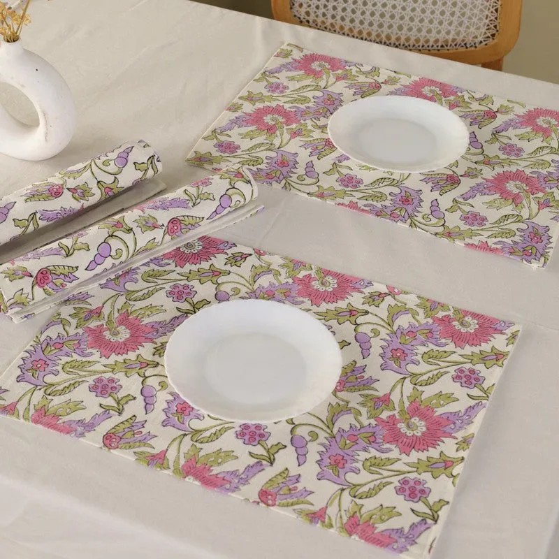 Botanical Bliss Canvas Table Mats - Set Of Six media 4