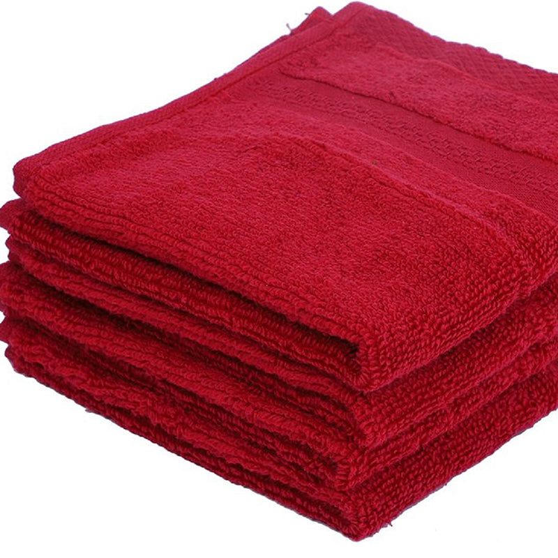 Nuage Cotton Hand & Face Towel (Brown, Red & Blue) - Set Of Twelve media 5