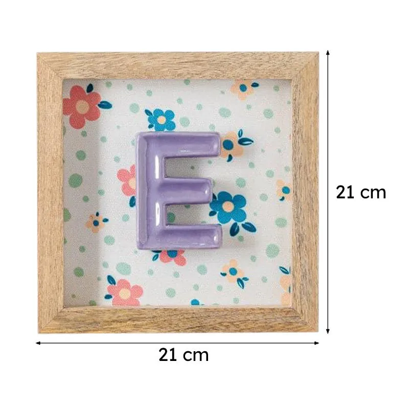 (E) Mini Mottled Mono Ceramic & Wooden Wall Accent - Purple media 6