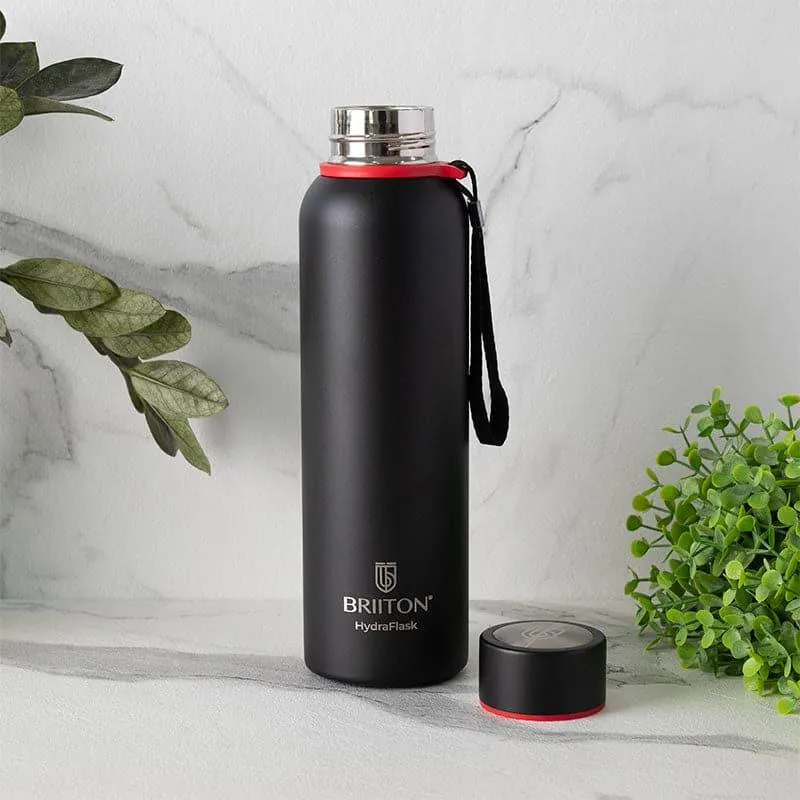 Aqueous Hot & Cold Thermos Water Bottle (Grey & Black, 750 mL Each) - Set Of Two media 3