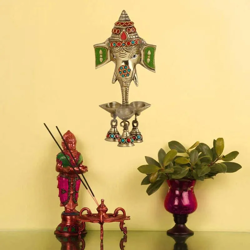 Ganesh Brass Idol With Bell media 3