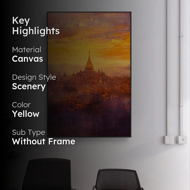 Ethereal Cityscapes Wall Painting media 2