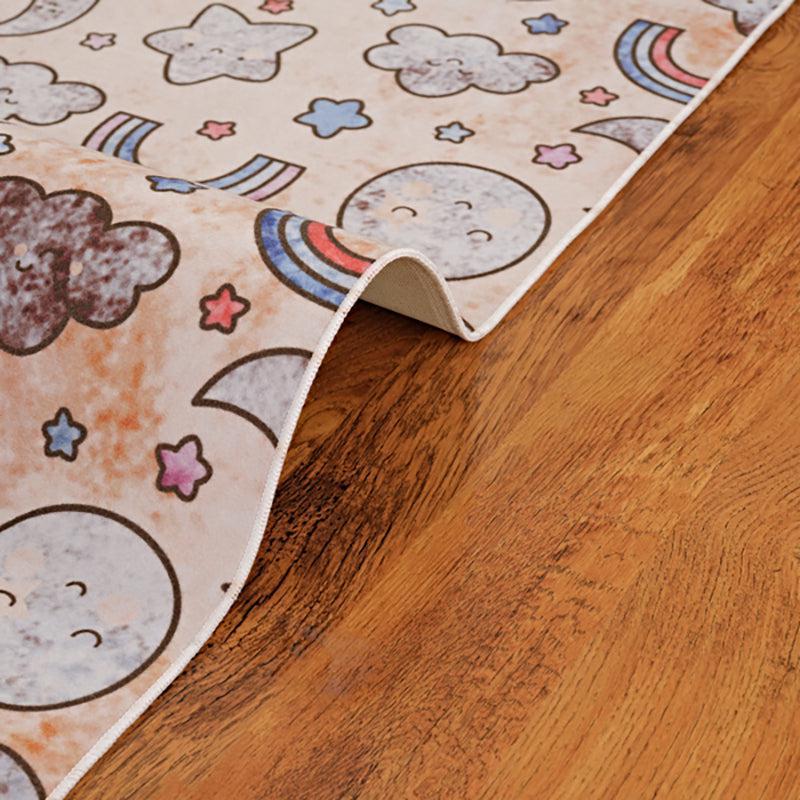 Lunar Light Lane Kids Polyester Anti-Skid Carpet - Pink & Ivory media 4