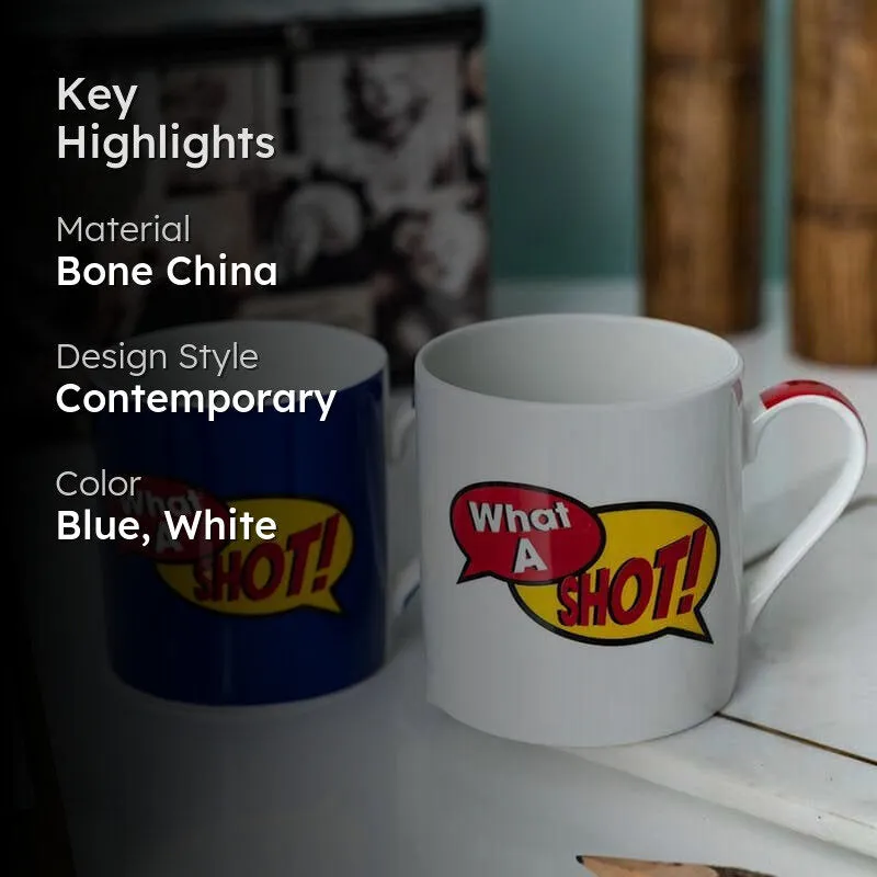 Oh Bone China Coffee Mug (350 mL Each) - Set of Two media 2