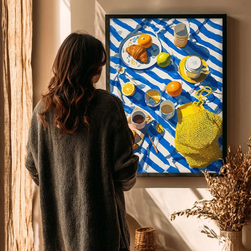 Picnic Palette Canvas Wall Painting - Black Frame media 4