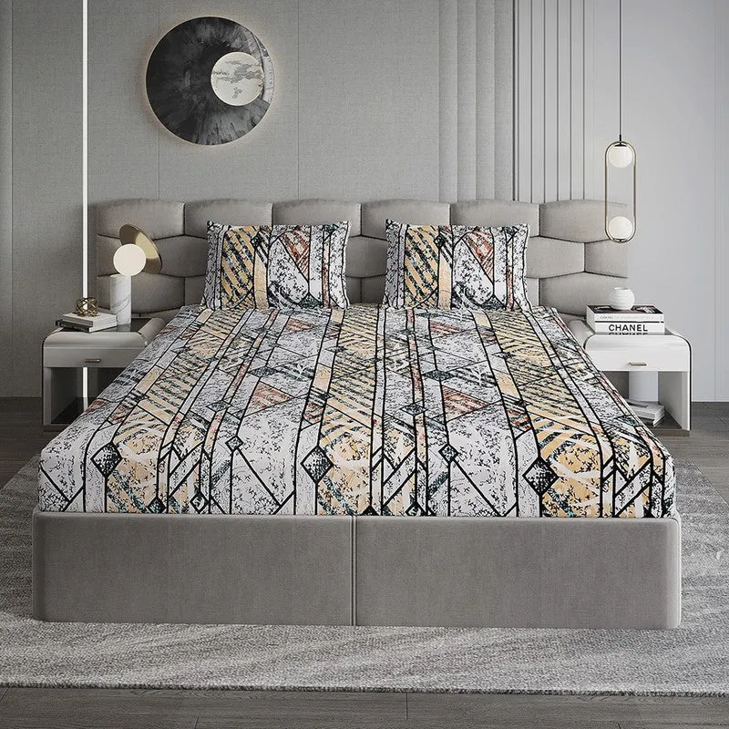 Monte Carlo Flow Forms Bedsheet (White) - 280 GSM media 1