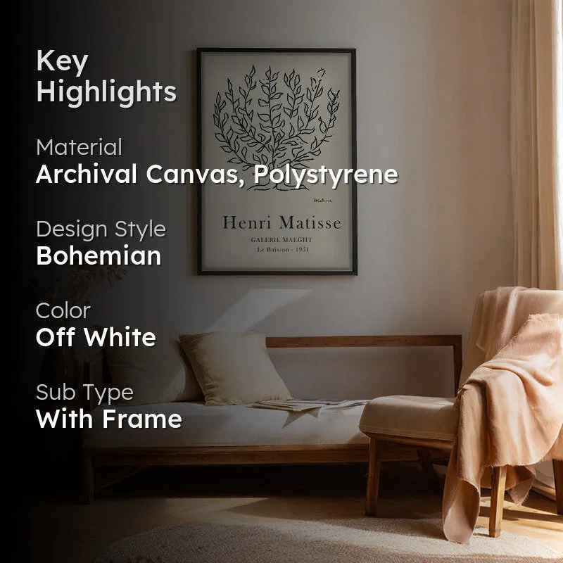 Rooted Silence Canvas Wall Painting With Black Frame media 2