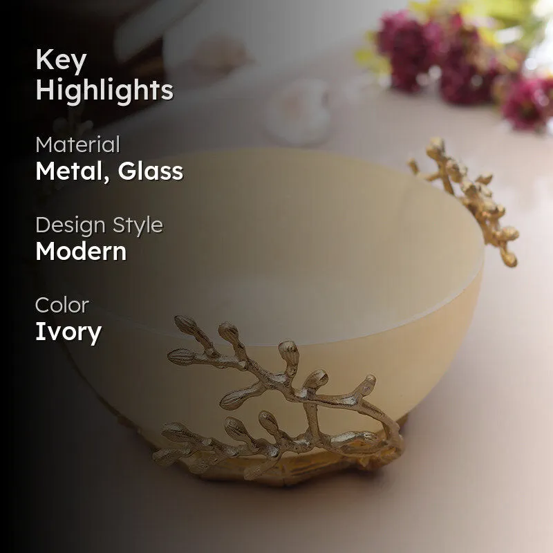 Roscoe Branched Accent Bowl - Cream media 2