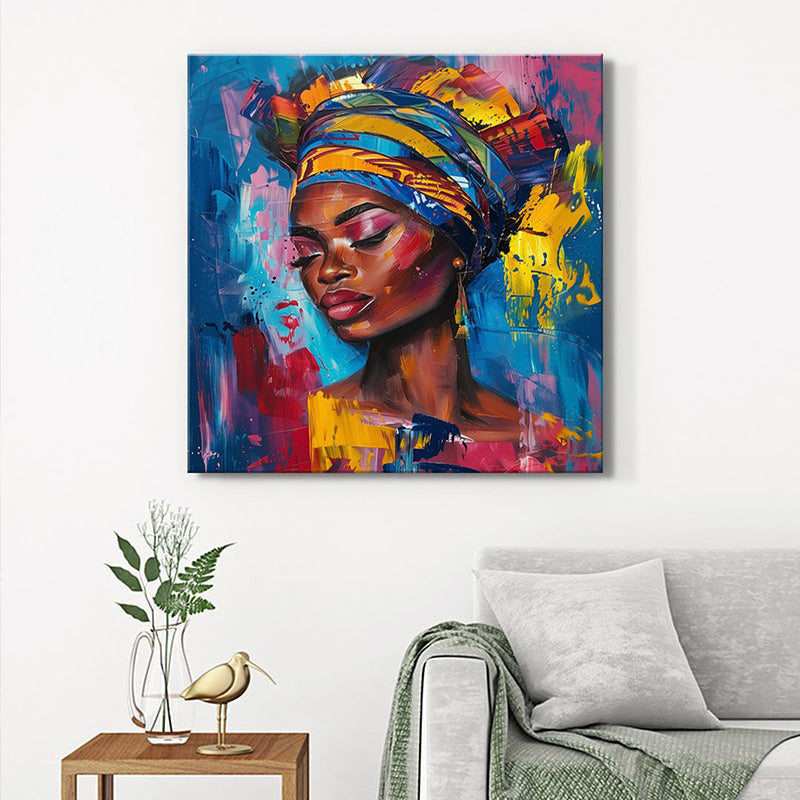 African Woman Wall Painting