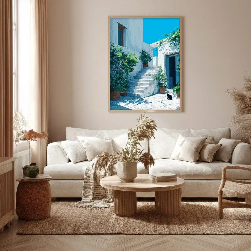 Caelis Canvas Wall Painting With Brown Frame media 5