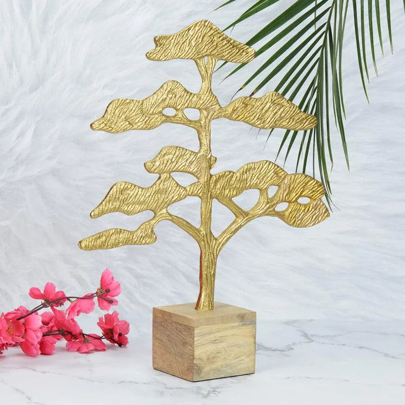 Glamo Tribal Tree Showpiece - Gold media 1