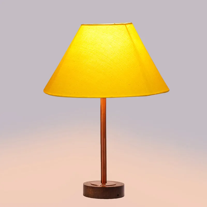 Cotin II Rodin Wooden Table Lamp - Yellow,Copper,Brown media 5