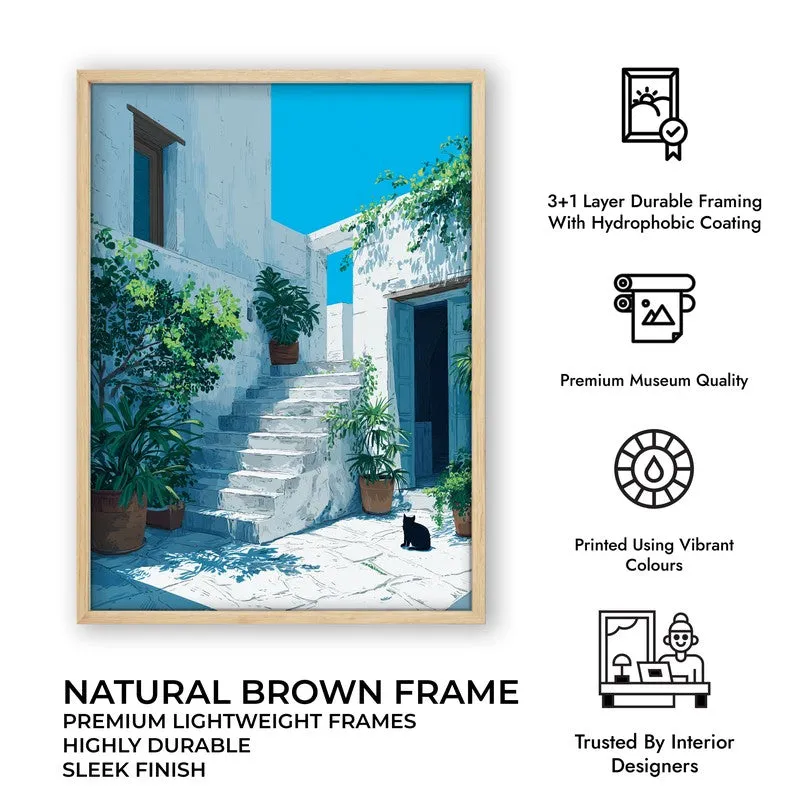 Caelis Canvas Wall Painting With Brown Frame media 10