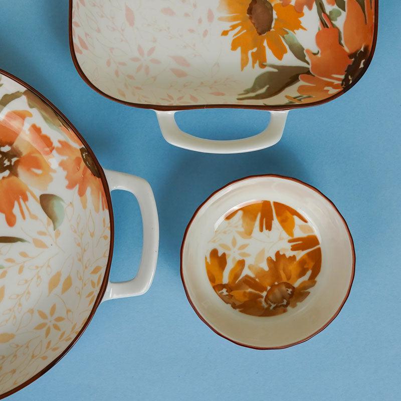 Sunflower Glow Porcelain Serving Set - Four Piece Set media 4
