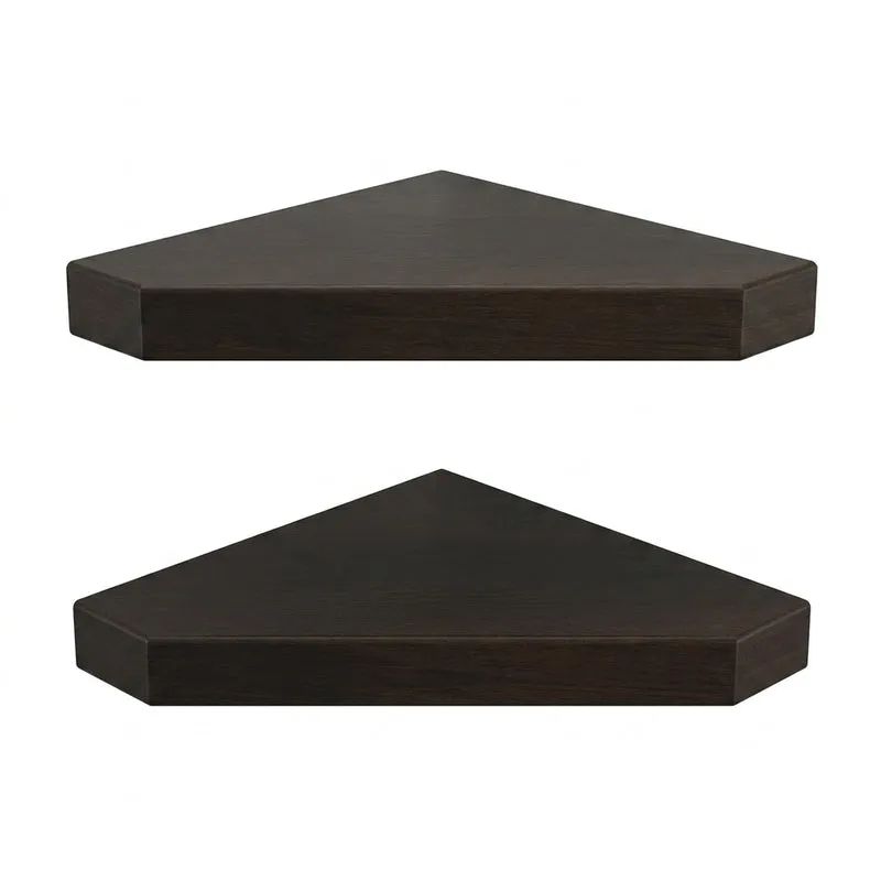 Berk Corner Floating Wall Shelf (Black) - Set Of Two media 5
