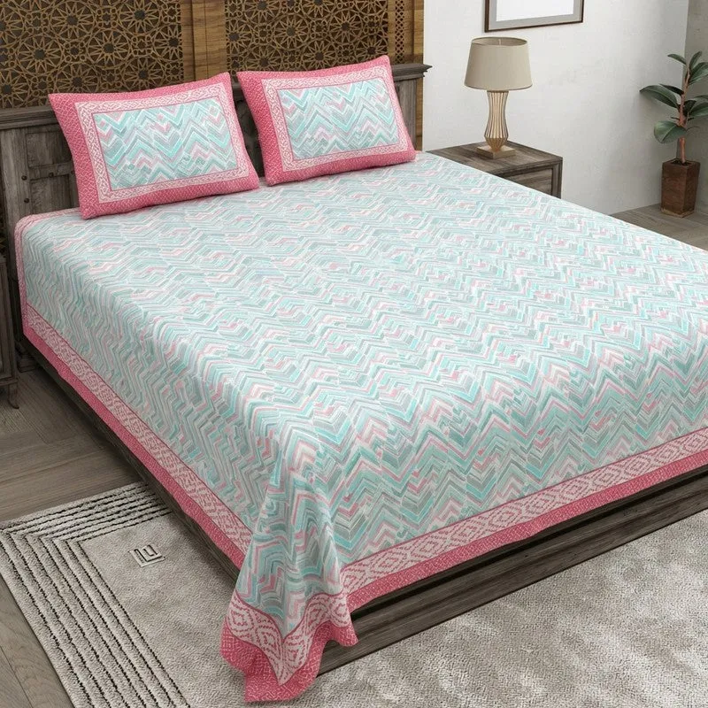 Softum Cotton Bedsheet (Pink) - 240 TC media 1