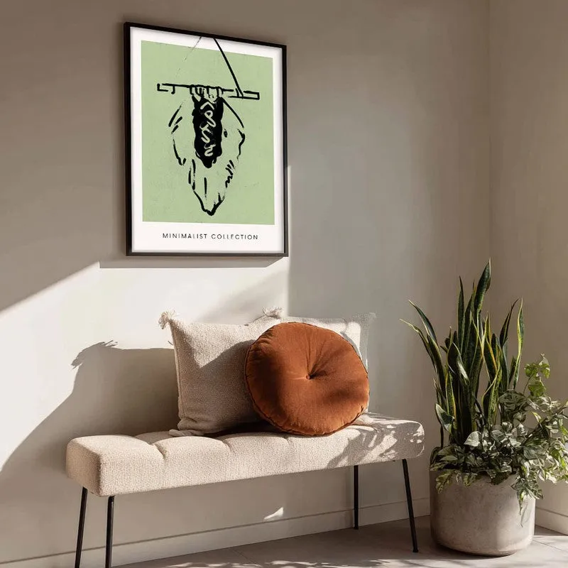 Serene Boho Canvas Wall Painting With Black Frame media 4