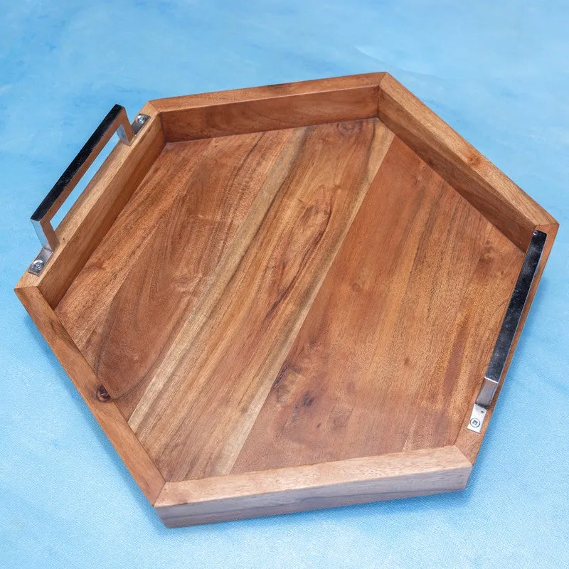 ChefServe Wood Serving Tray - Brown media 3