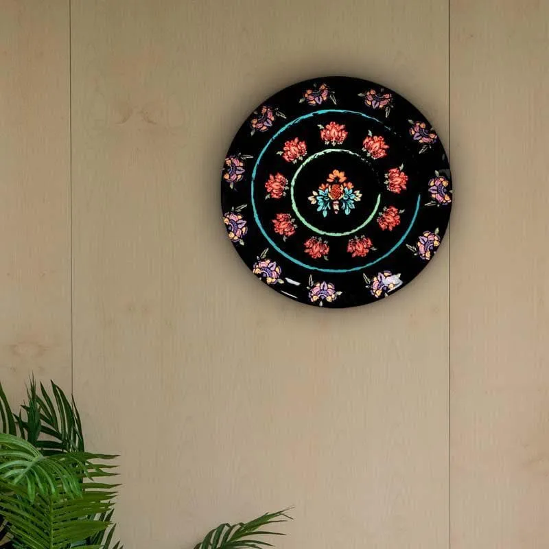Floral Passion Decorative Plate - Black media 4