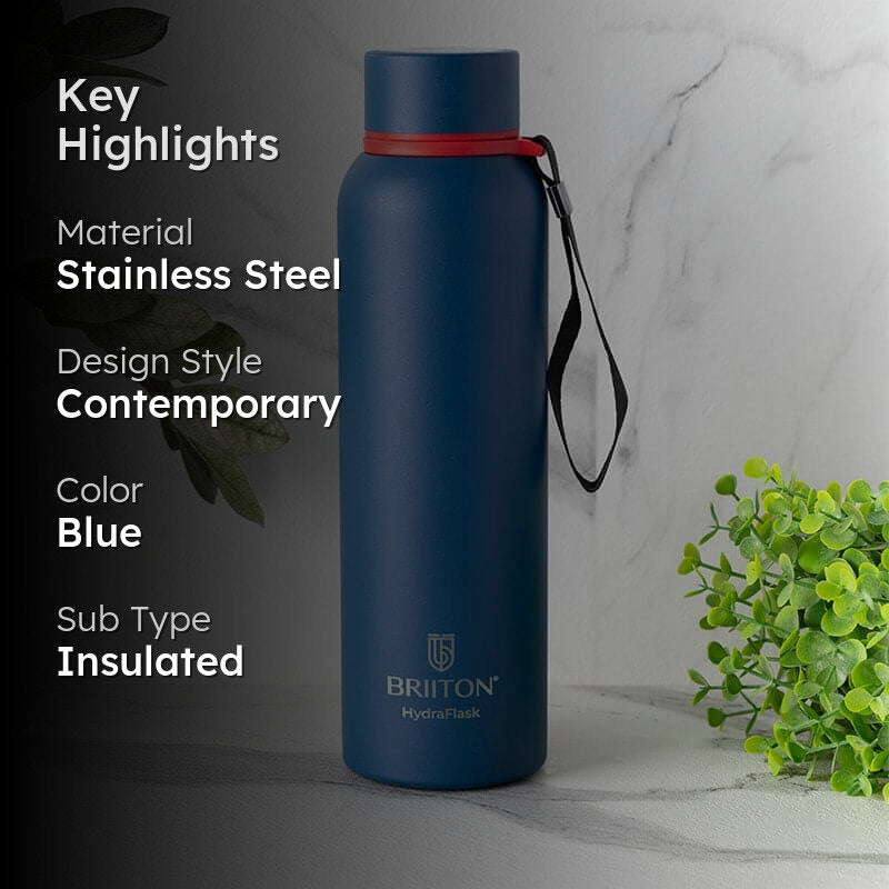 Aqueous Hot & Cold Thermos Water Bottle (Blue) - 750 mL media 2