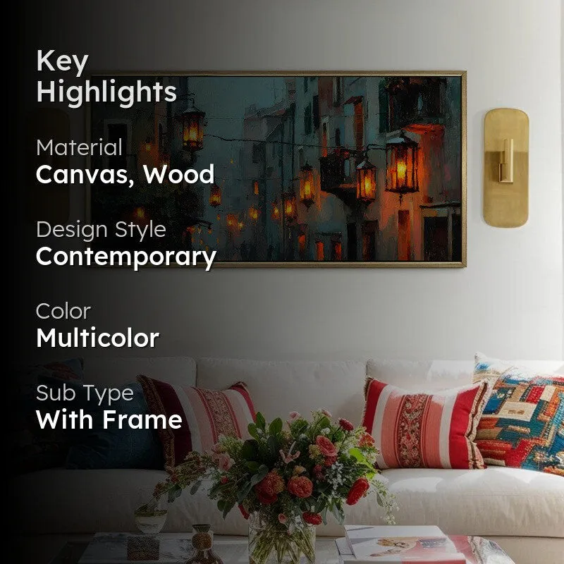 Evening Glow Canvas Wall Painting With Frame media 2