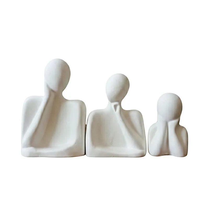 Velmora Statement Resin Showpiece - Set Of Three media 3
