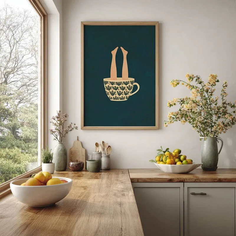 Sip & Drown Archival Canvas Wall Art - Brown media 6