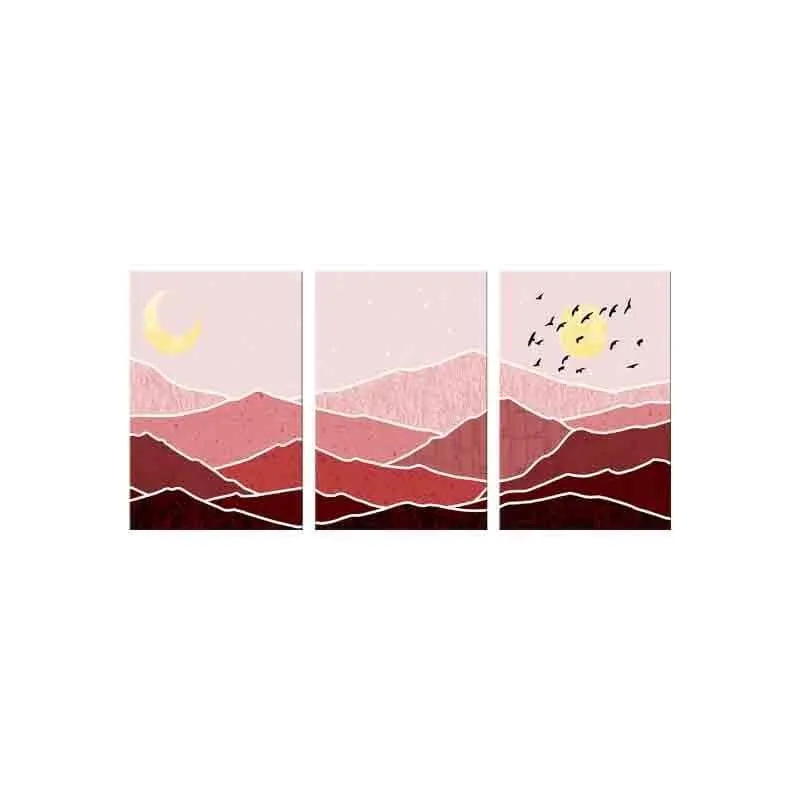Day N Night Poly Canvas Wall Art - Set of Three media 5