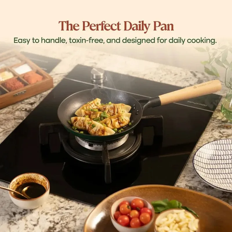 Cumin Co Enamel Cast Iron Frying Pan (Green) - 1000 mL media 13
