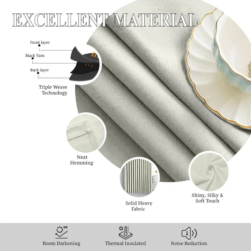 Imora Double Pinch Pleat Medium Width Curtain - Ivory media 8