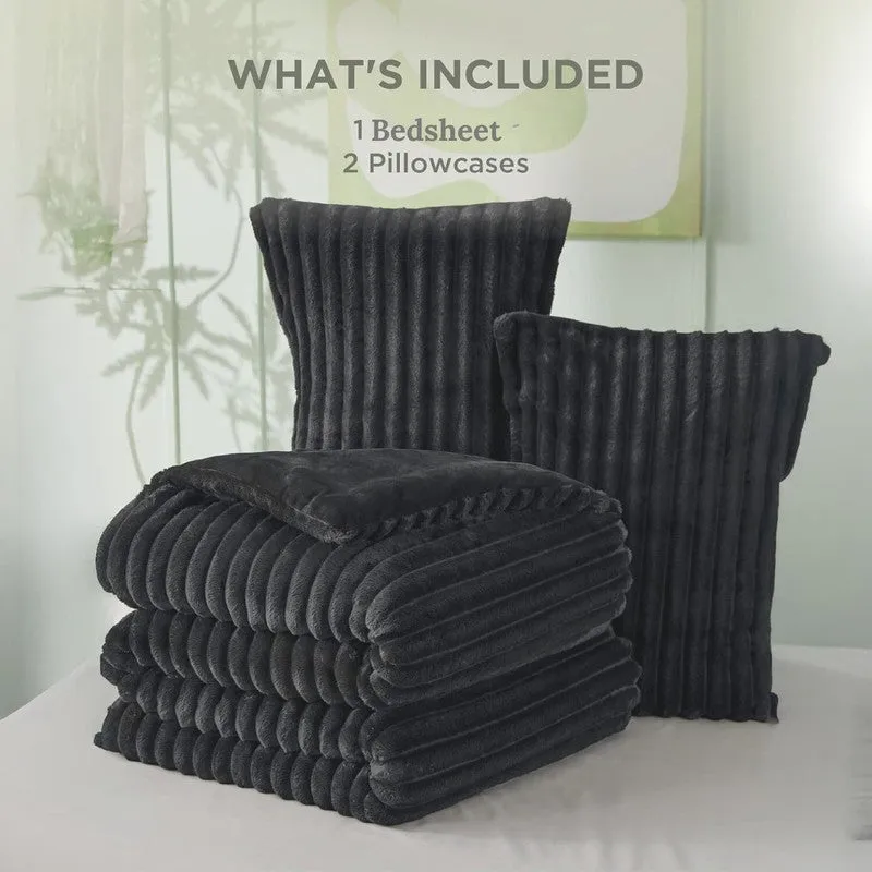 Sleep Scape Faux Fabric Blanket (Grey)- 300 GSM media 7