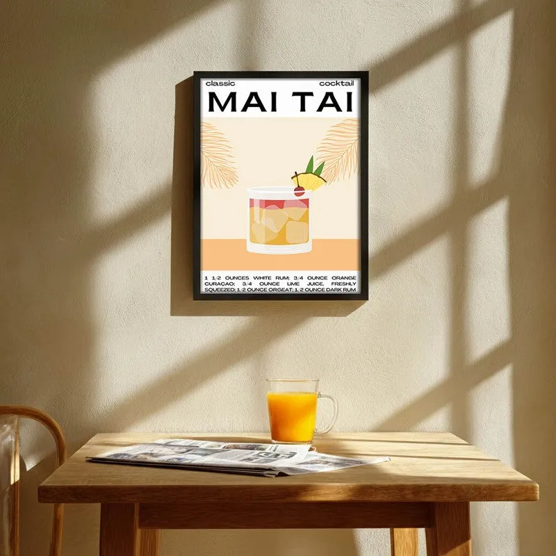 MaiTai Archival Canvas Wall Art - Black media 1