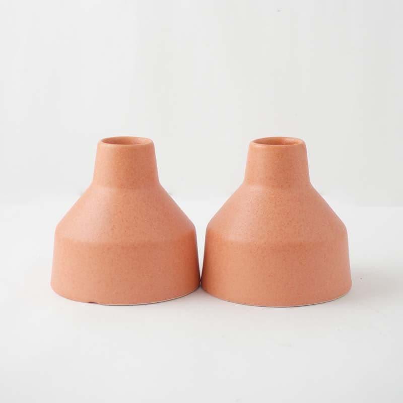Blush Edge Ceramic Vase - Set Of Two media 5