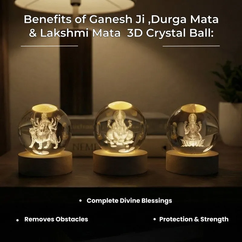 Divine Trinity Glass Ball Table Lamp media 8