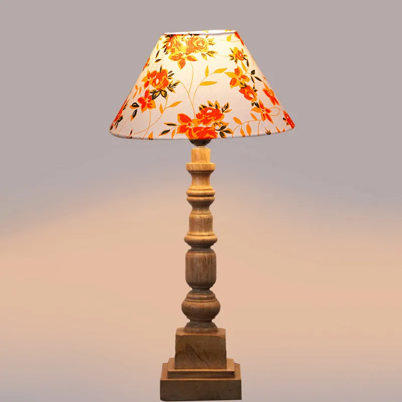 Fleur Cone Arbor Wooden Table Lamp - Multicolor media 4