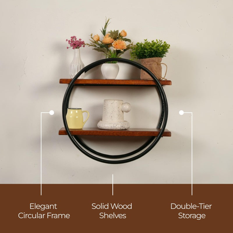 Astiron Boho Wall Mounted Rack with Wooden Shelves media 5