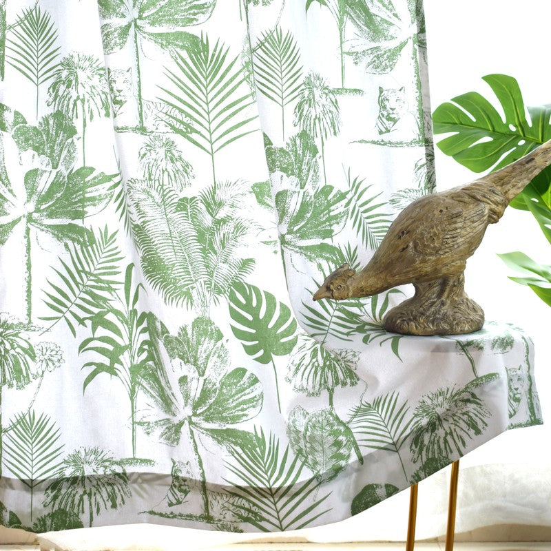 Tranquebar Home Nature Grove Cotton Curtains(Green) - Set Of Two media 4