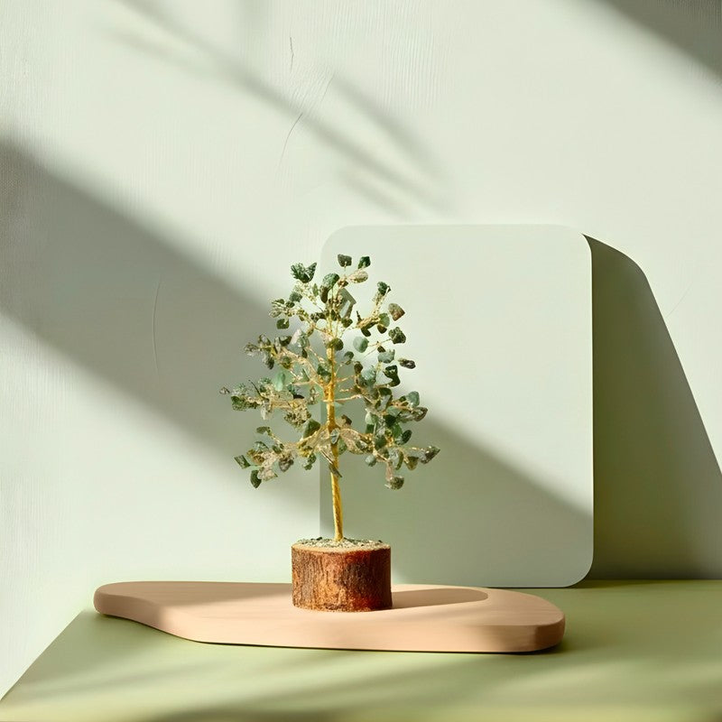 Prosperity Jade Gemstone Tree Decorative Showpiece media 7