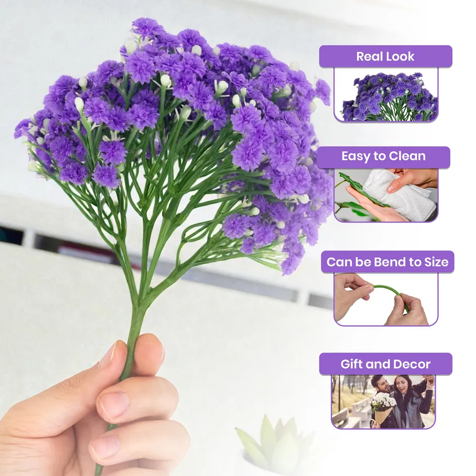 Gypsophila Artificial Flower - Set Of Two media 6