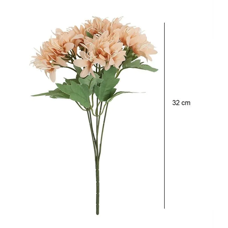 Faux Amaryllis Daisy Bunch (Peach) - Set Of Two media 5