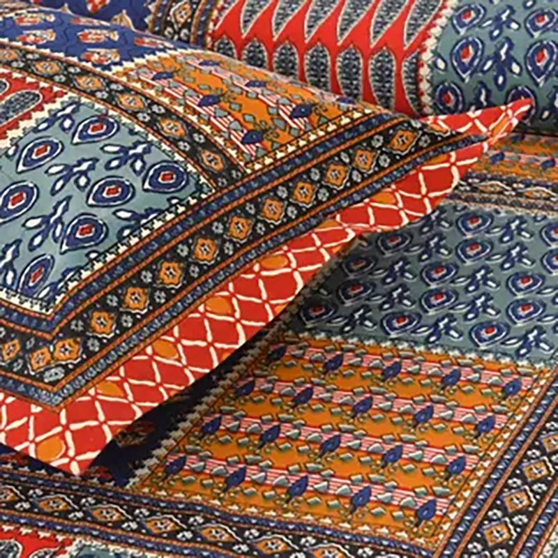 Jarda Applique Print Cotton Bedsheet (Orange) - 180 TC media 5