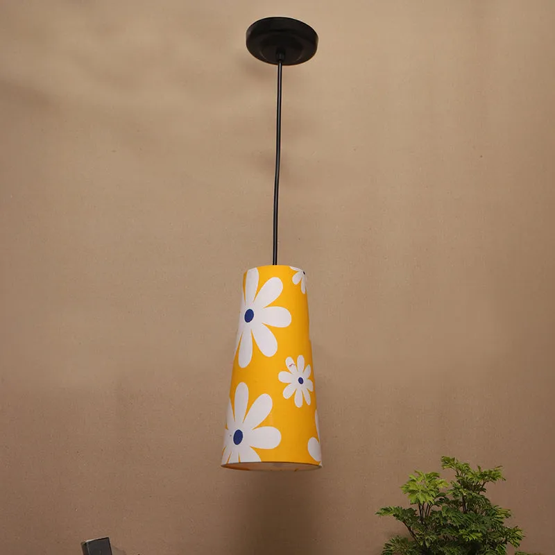 Floral Sunshine Fabric Ceiling Lamp media 4