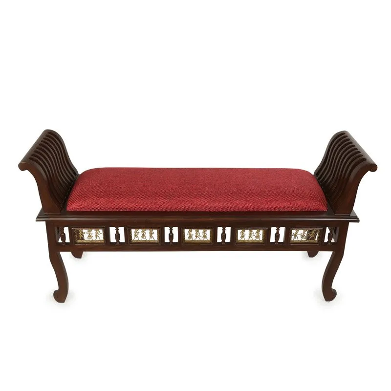 Myla II Teak Wood Ottoman media 3