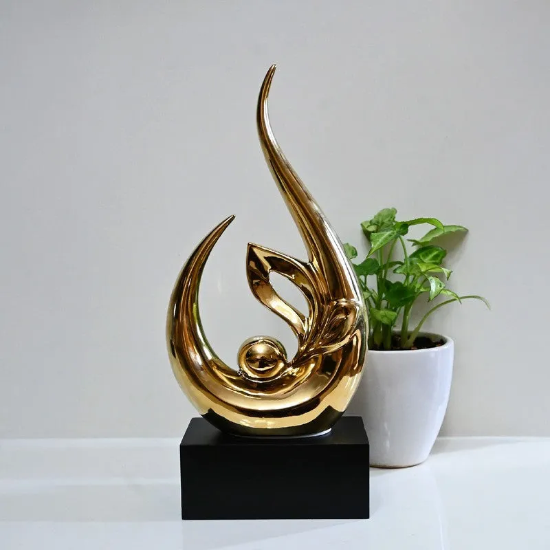 Vireon Elegant Golden Wave Showpiece media 3