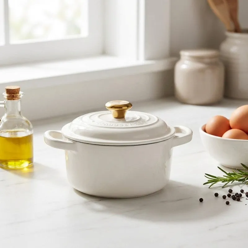 Cumin Co Enamel Cast Iron Cooking Pot (1200 mL) - White media 1