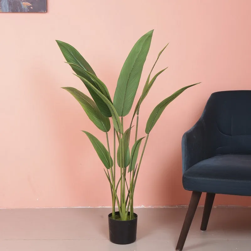 Bold Bird of Paradise Artificial Plant With Black Plastic Pot media 3