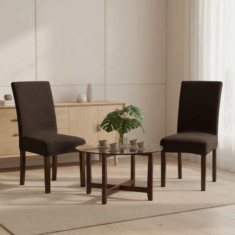 Rivexa Soft Chair Cover (Brown) - Set Of Two media 1