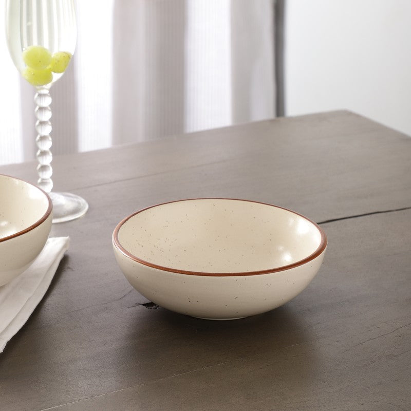 Brownline Off White Stoneware Serving Bowls - 700 ML