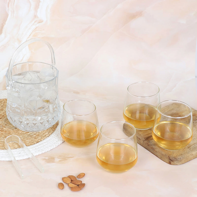 Ember 1000 ML Ice Bucket With 350 ML Glass And Tong - Six Piece Set media 3